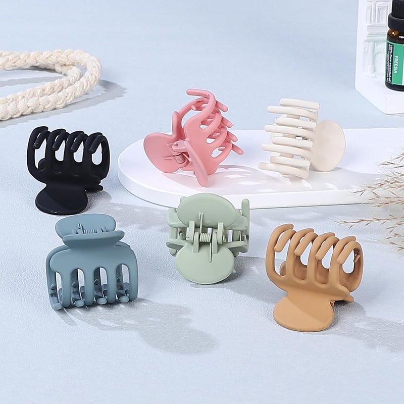 USDNICE 6 Pcs Hair Clips Small Claw Clips for Thin Hair Medium Matte Non-slip Hair Accessories for Women and Girls (Colorful) - Image 3